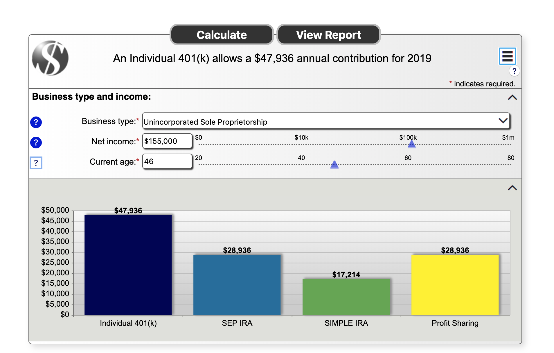 401k investment calculator discount