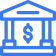bank large blue icon